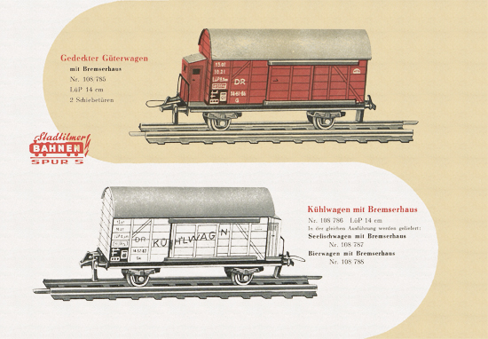 Stadtilmer Bahnen Spur S Katalog 1959