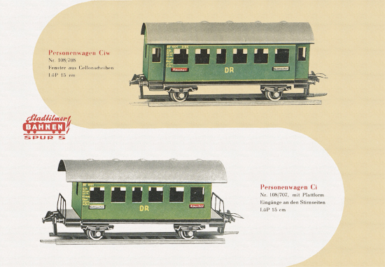 Stadtilmer Bahnen Spur S Katalog 1959