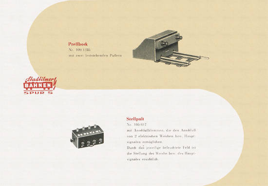 Stadtilmer Bahnen Spur S Katalog 1959