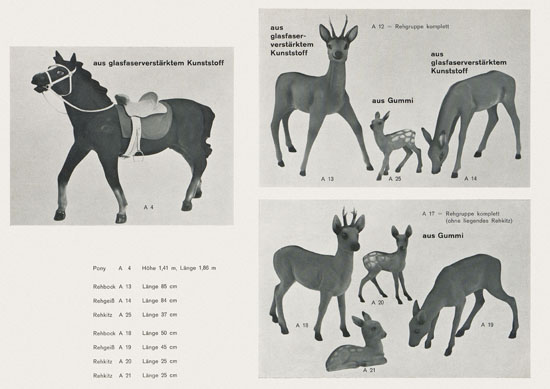 Steha Fabrikat Großtiere-Katalog 1969