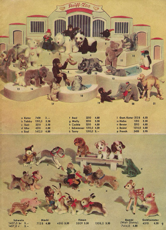 Steiff Der Zoo fürs Kind KAD 55 Katalog 1955