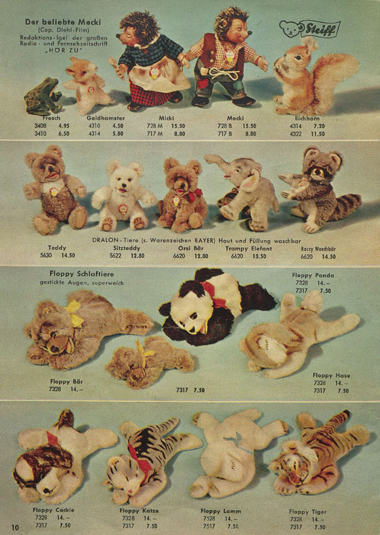 Steiff Der Zoo fürs Kind Katalog 1957