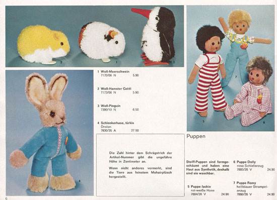 Margarete Steiff Katalog 1973