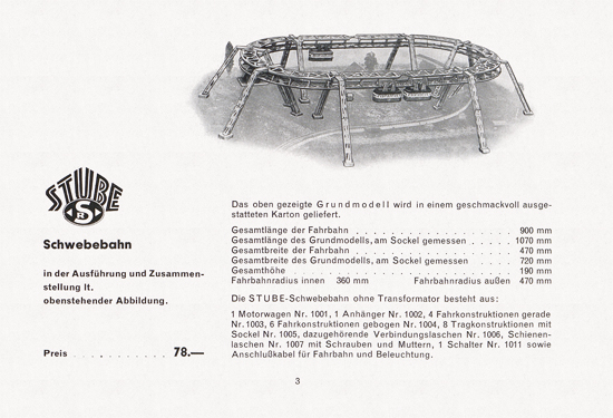 Richard Stube Schwebebahn Katalog 1956