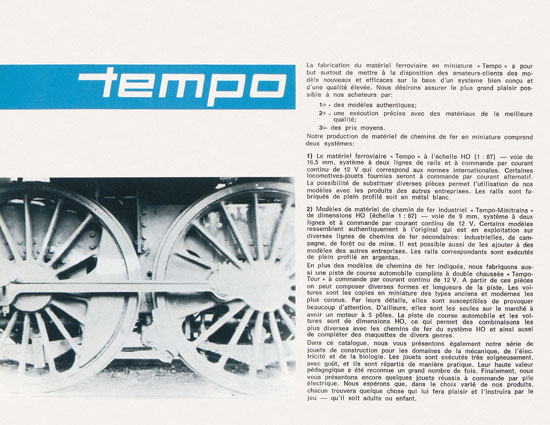 Tempo catalogue 1966