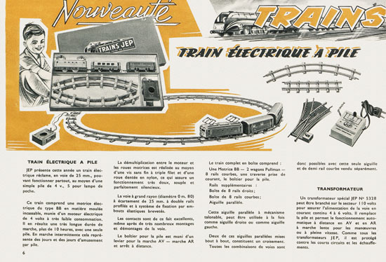 Trains JEP catalogue 1956