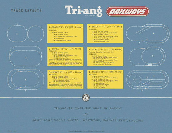 Tri-ang Railways catalog 1956