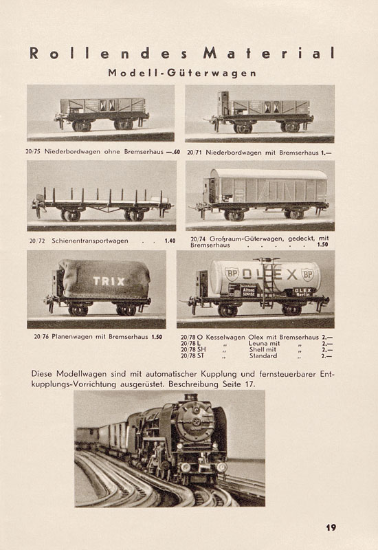 Trix Katalog 1938-1939