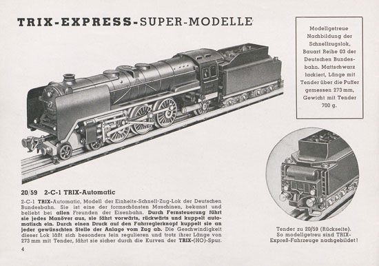 Trix Katalog 1950