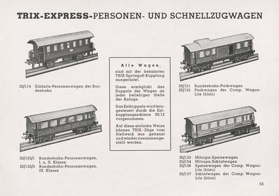 Trix Katalog 1950