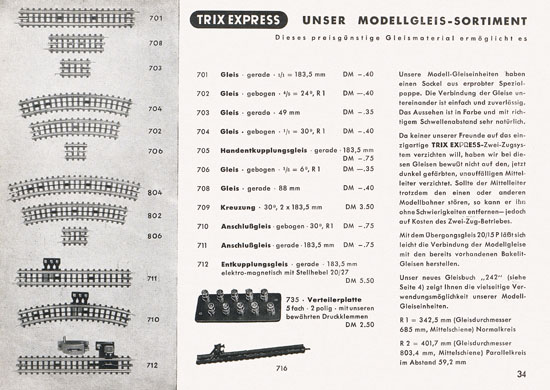 Trix-Express Katalog 1956