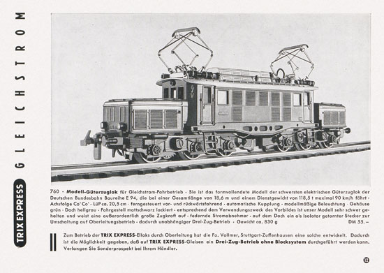 Trix Express Katalog 1957