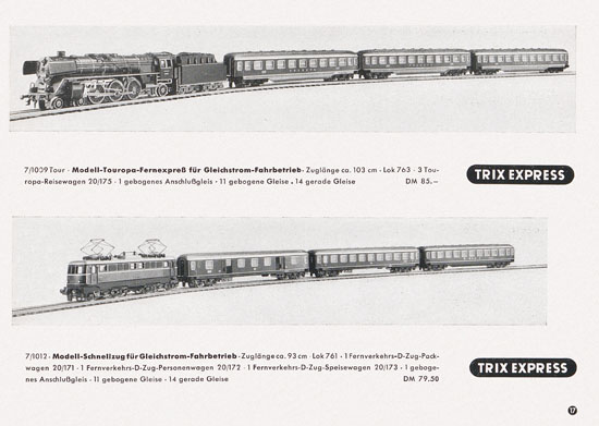 Trix Express Katalog 1957