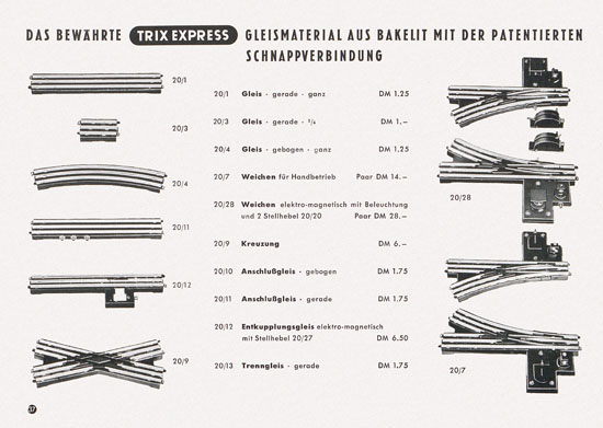 Trix Express Katalog 1957