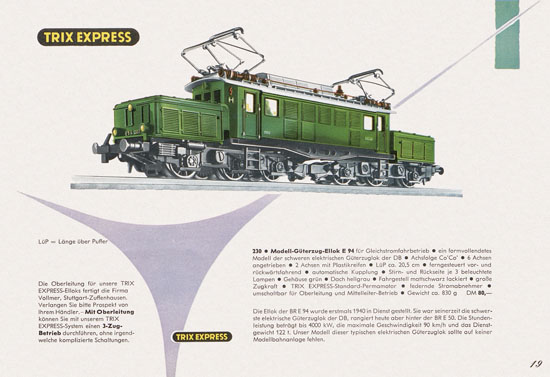 Trix Express Katalog 1961