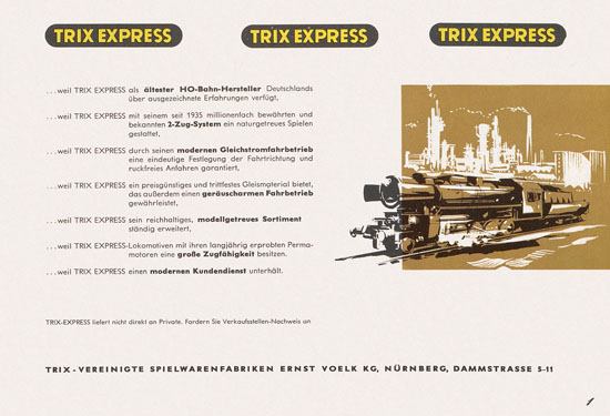 Trix Express Katalog 1962