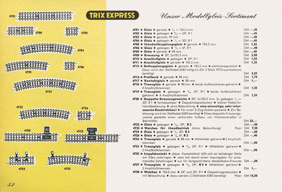 Trix Express Katalog 1962