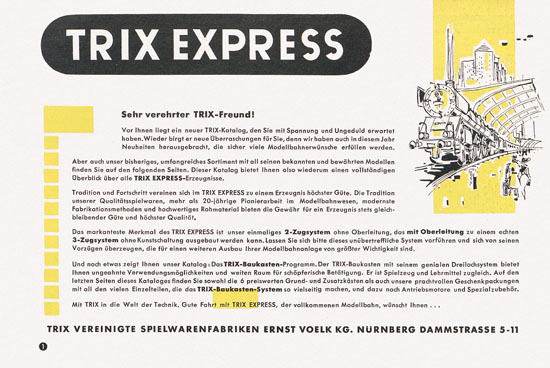 Trix Express Katalog 1958