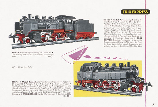 Trix Express Katalog Spur H0 1960-1961