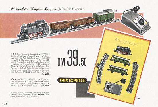 Trix Express Katalog Spur H0 1960-1961