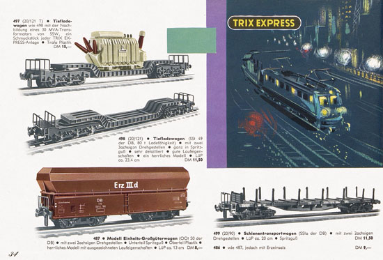 Trix Express Katalog Spur H0 1960-1961