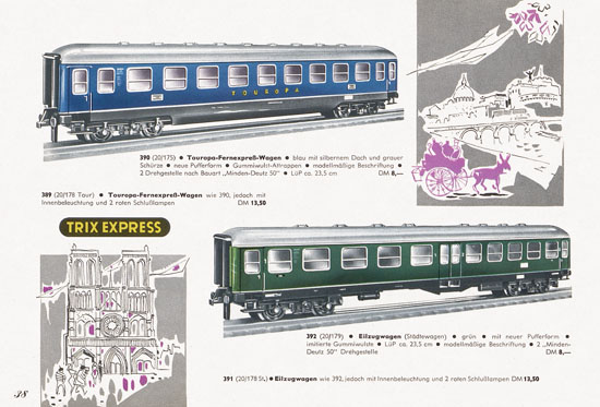 Trix Express Katalog Spur H0 1960-1961