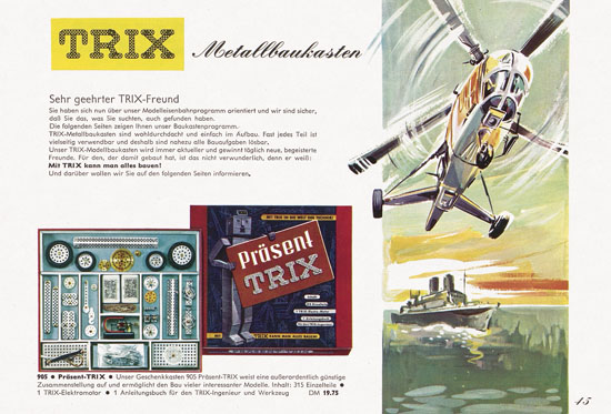 Trix Express Katalog Spur H0 1960-1961