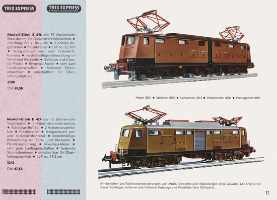 Trix Express Katalog 1964