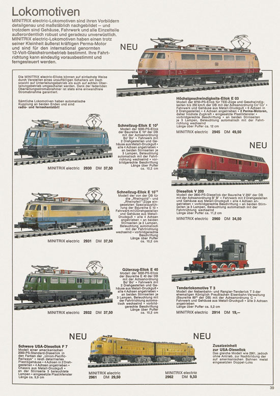 Trix Gesamtkatalog 1967