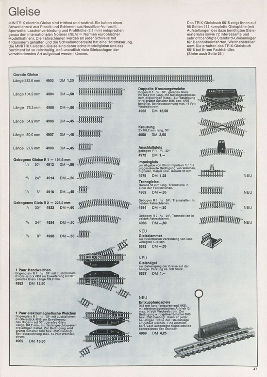 Trix Gesamtkatalog 1967