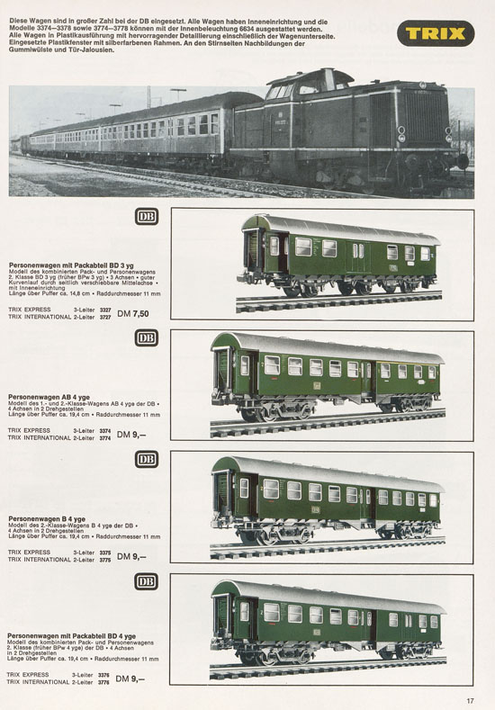 Trix Gesamtkatalog 1968