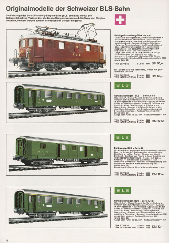 Trix Gesamtkatalog 1968