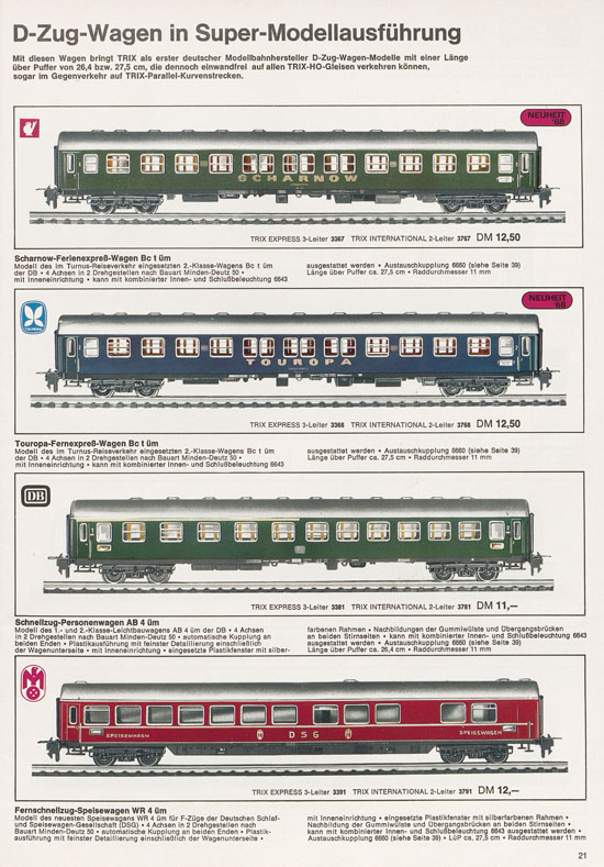 Trix Gesamtkatalog 1968