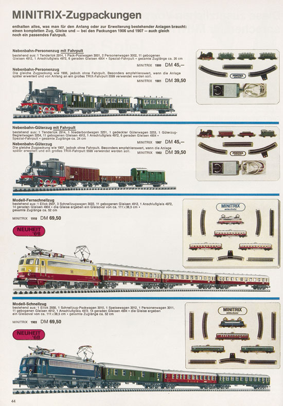 Trix Gesamtkatalog 1968