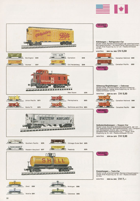 Trix Gesamtkatalog 1968