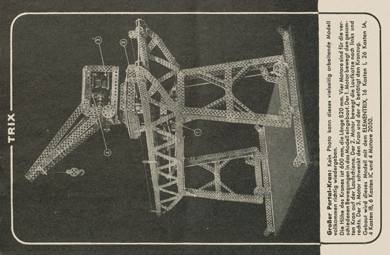 Trix Vorlagenbuch für den Elementrix 1952