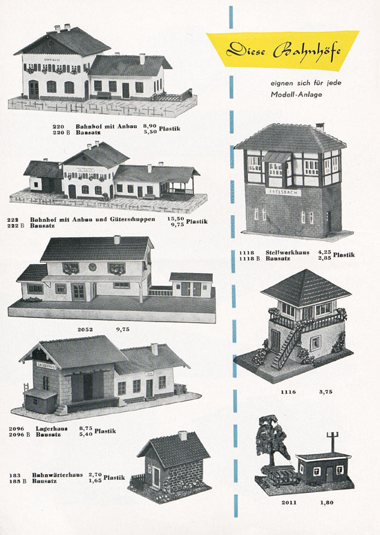 Vau-Pe Modellauswahl Zubehör 1960