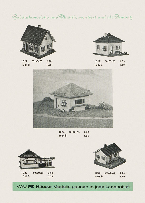 Vau-Pe Modellbahn-Zubehör Spur TT 1963