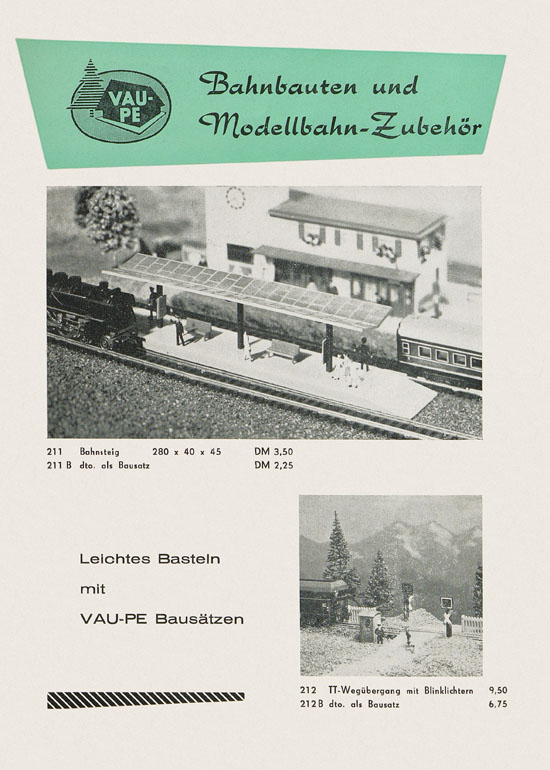 Vau-Pe Modellbahn-Zubehör Spur TT 1963