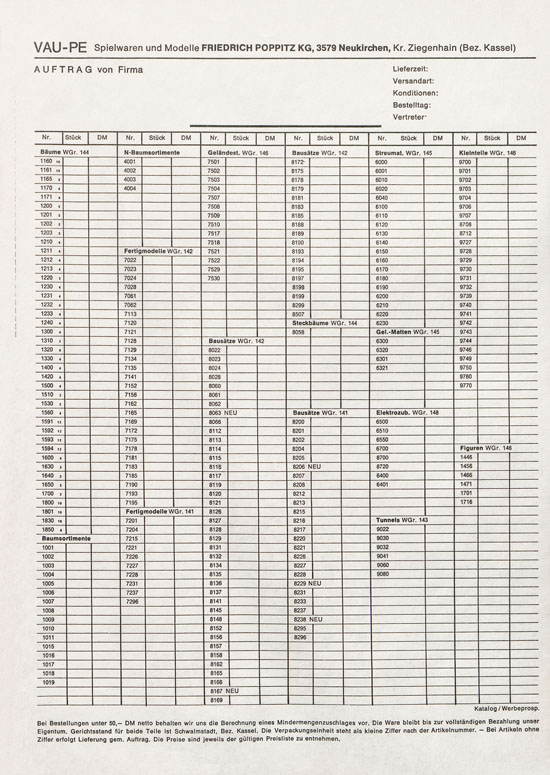 Vau-Pe Katalog 1973