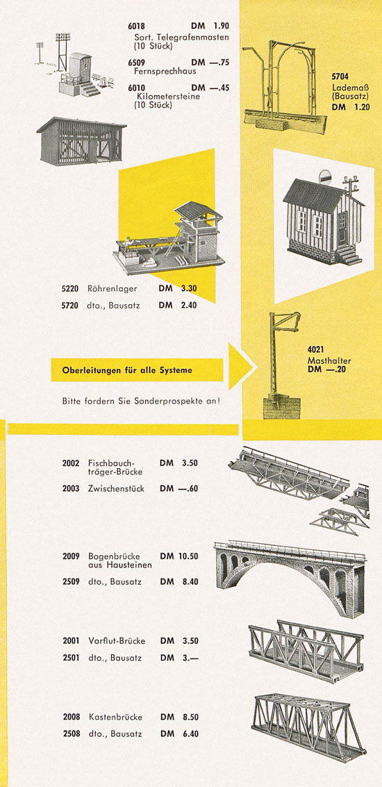 Vollmer Faltblatt Neuheiten 1961