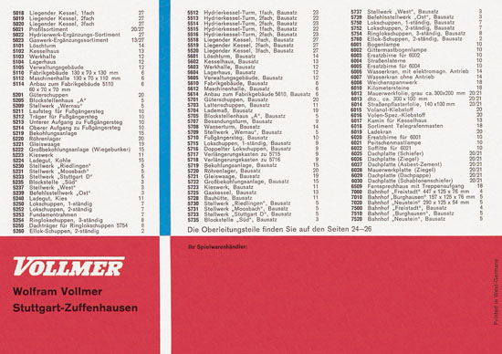 Vollmer Katalog 1964-1965