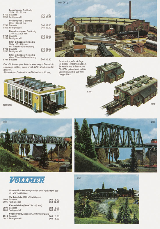 Vollmer Faltblatt H0 Neuheiten 1968-1969