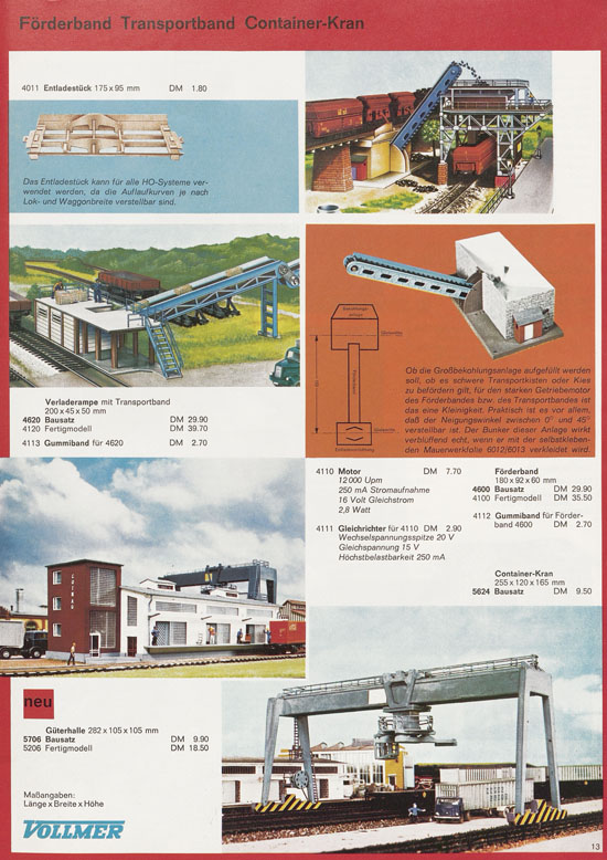 Vollmer Modellbahn-Zubehör H0 + N 1970-1971