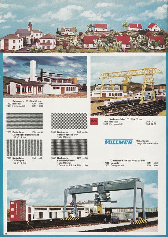 Vollmer Modellbahn-Zubehör H0 + N 1970-1971