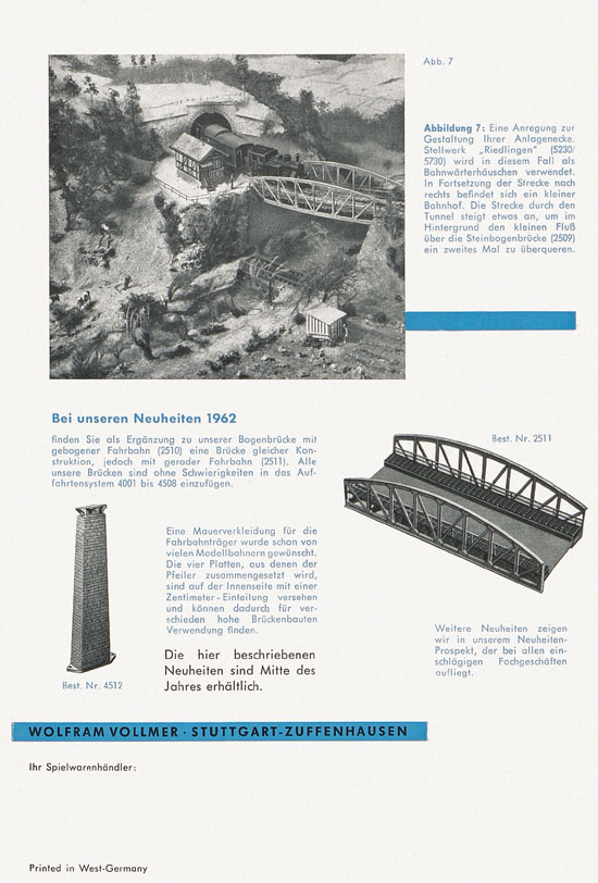 Vollmer 1000 Möglichkeiten Brücken 1962