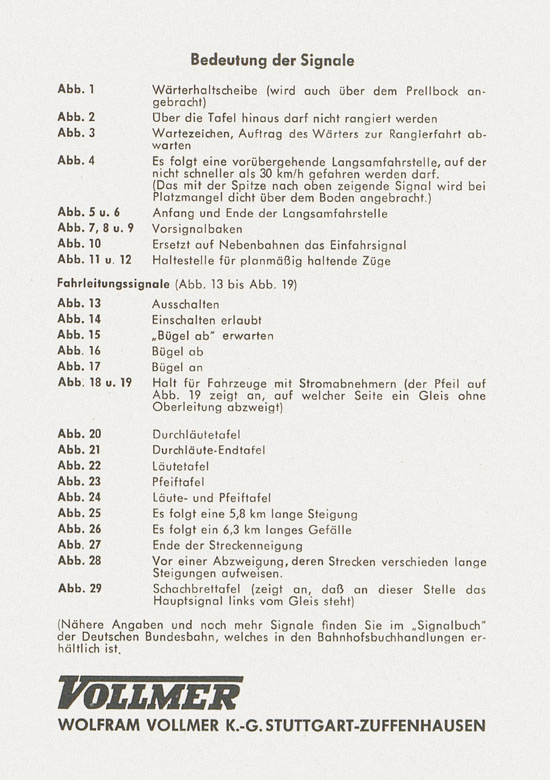 Vollmer 1000 Möglichkeiten Streckenbild und Oberleitungsbau 1961