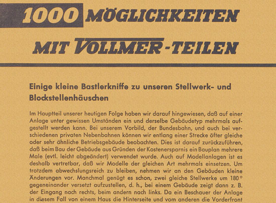 Vollmer 1000 Möglichkeiten Stellwerke und Blockstellen Bastlerkniffe