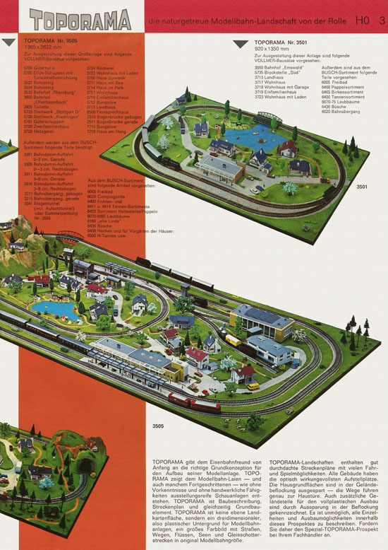 Vollmer Katalog Modelleisenbahn-Zubehör 1972-1973