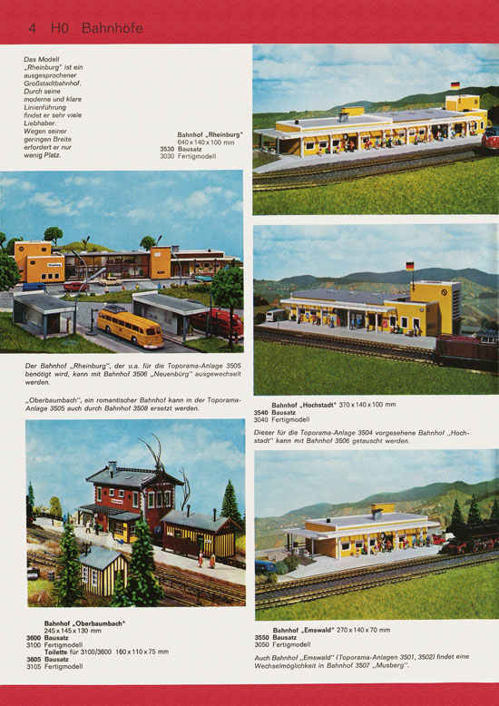 Vollmer Katalog Modelleisenbahn-Zubehör 1972-1973